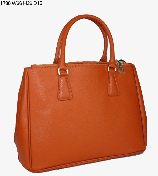 2014 Prada saffiano calfskin tote bag BN1786 orange